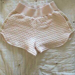 Everlane Light Pink Quilted Cotton Shorts